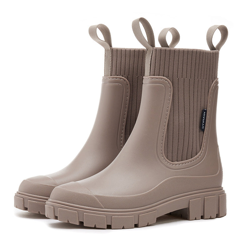 Bottes imperméables antidérapantes à semelle épaisse de longueur moyenne🎁 Soldes de Noël anticipés - 49 % de réduction🎅