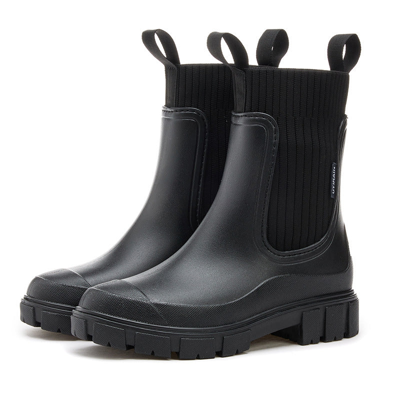 Bottes imperméables antidérapantes à semelle épaisse de longueur moyenne🎁 Soldes de Noël anticipés - 49 % de réduction🎅