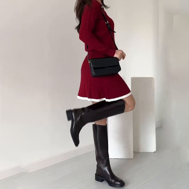 🎅Prévente de Noël🎁Ensemble 2 pièces - Pull en tricot ＆ jupe courte pour femmes