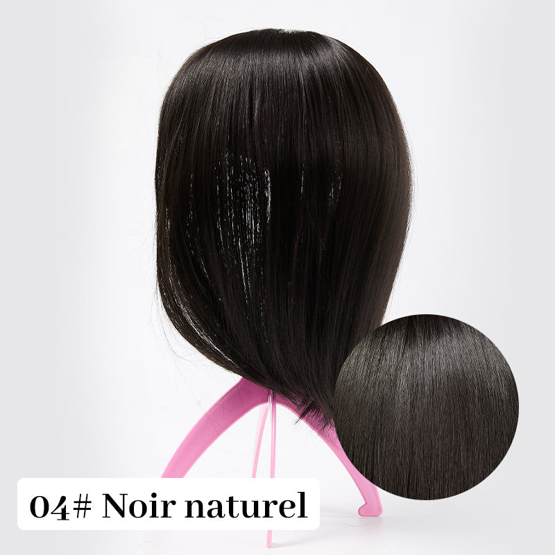 Topper de Cheveux Naturels avec Frange pour Femmes