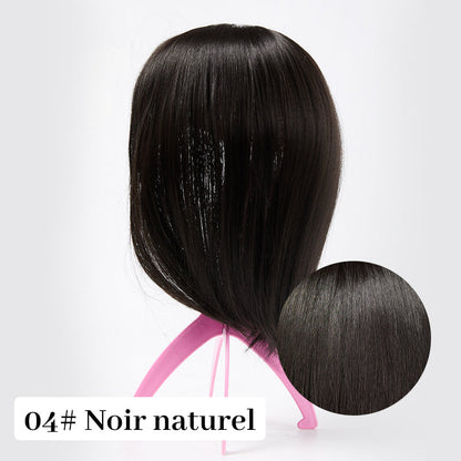 Topper de Cheveux Naturels avec Frange pour Femmes