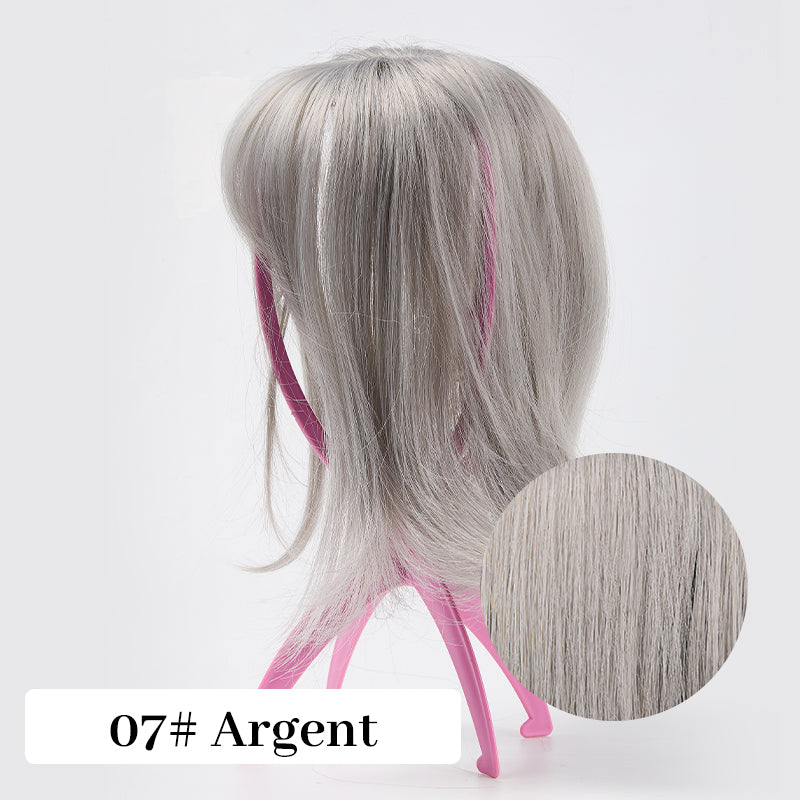 Topper de Cheveux Naturels avec Frange pour Femmes