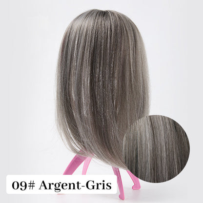 Topper de Cheveux Naturels avec Frange pour Femmes