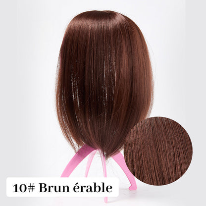 Topper de Cheveux Naturels avec Frange pour Femmes