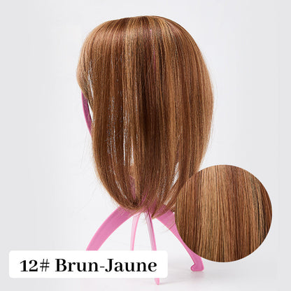 Topper de Cheveux Naturels avec Frange pour Femmes