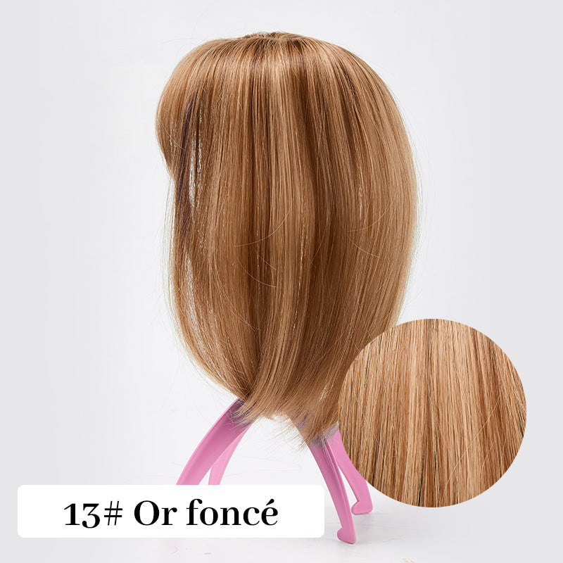 Topper de Cheveux Naturels avec Frange pour Femmes