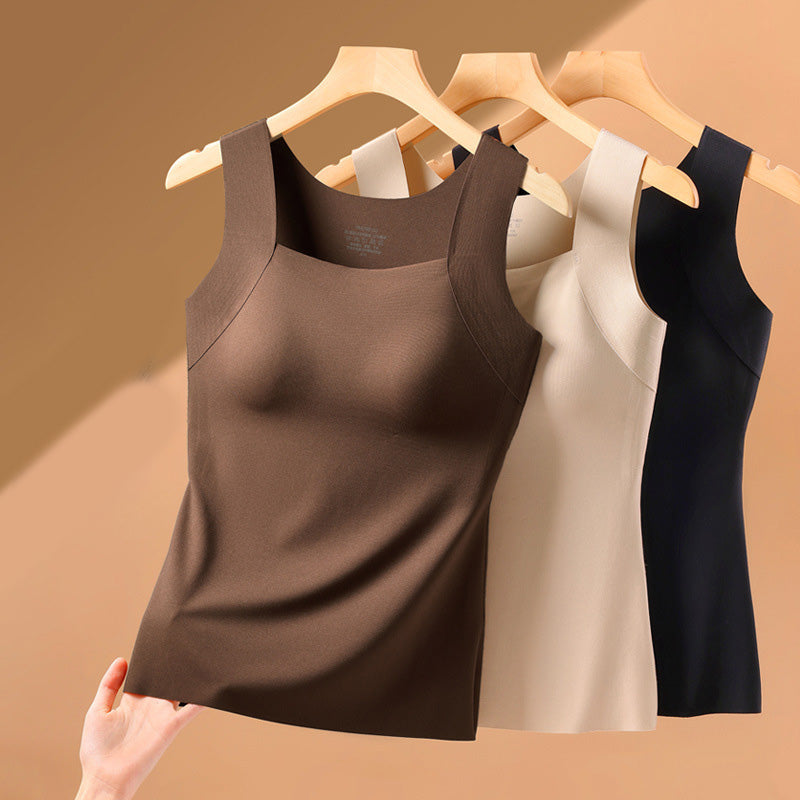 🔥Dernier jour 49 % de réduction💖Débardeur Femme Ultra Confortable 😌 à Encollure U | Avec Soutien-gorge Intégré pour un Look Parfait 💫✨
