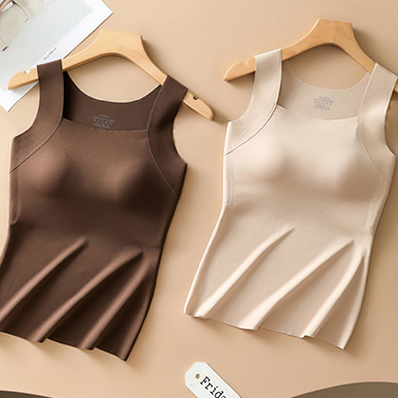 🔥Dernier jour 49 % de réduction💖Débardeur Femme Ultra Confortable 😌 à Encollure U | Avec Soutien-gorge Intégré pour un Look Parfait 💫✨