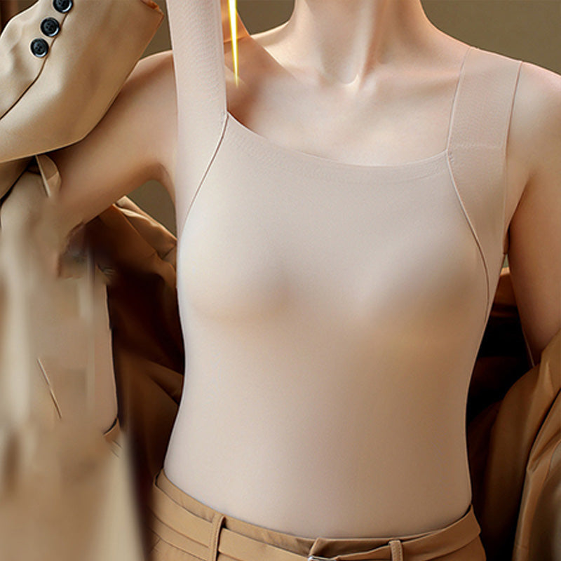 🔥Dernier jour 49 % de réduction💖Débardeur Femme Ultra Confortable 😌 à Encollure U | Avec Soutien-gorge Intégré pour un Look Parfait 💫✨