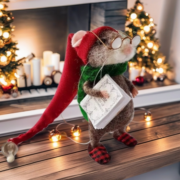 🎅Vente de Noël 49% de réduction🎄Produit fini fait main - Mignon ornement de souris en feutre