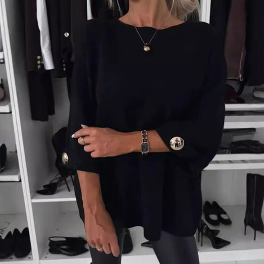 🎀Soldes limitées 49 % de réduction🎀Haut classique en tricot uni pour femme