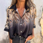 Chemise boutonnée à imprimé léopard pour femme