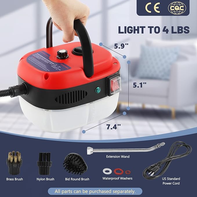 ✨2500W Nettoyeur à Vapeur à Haute Température Pressurisée Portatif✨