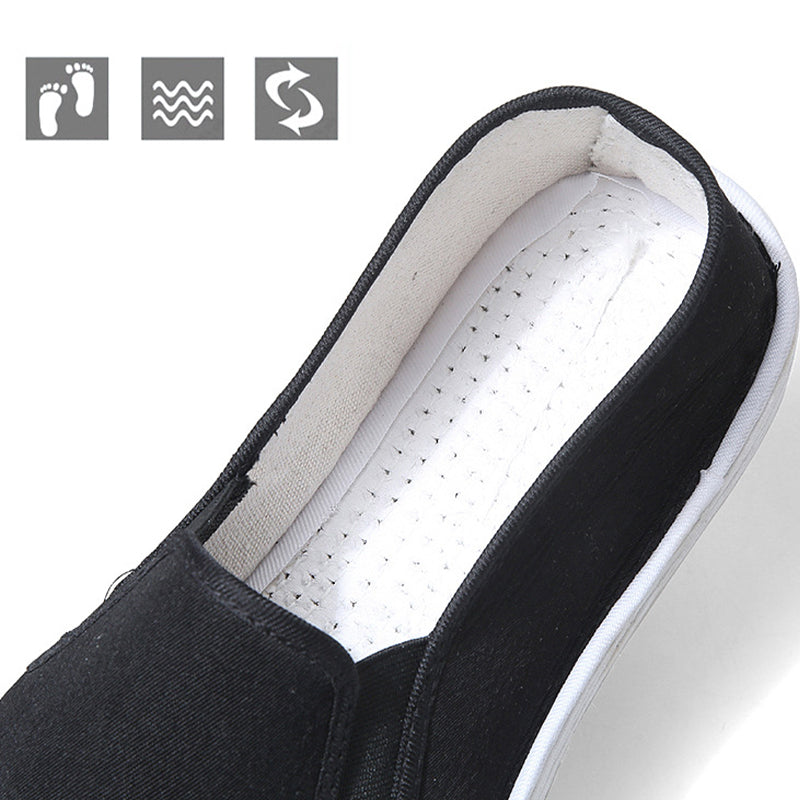 Chaussures de travail unisexes respirantes à enfiler en tissu mille couches