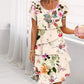 🔥Jusqu'à 50 % de réduction!✨️Robe en cascade à imprimé floral multi-végétal