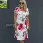 🔥Jusqu'à 50 % de réduction!✨️Robe en cascade à imprimé floral multi-végétal