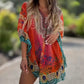 Robe asymétrique pour femme avec décolleté en V et coupe décontractée
