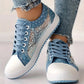 Chaussures plates et rondes à lacets pour femmes, à tige basse
