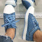 Chaussures plates et rondes à lacets pour femmes, à tige basse
