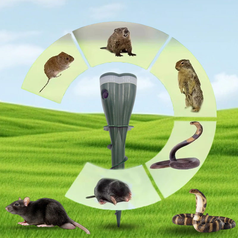 🌸Soldes de printemps : 50% de réduction☘️Répulsif anti-taupes à vis, étanche et à énergie solaire, pour l'extérieur