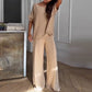Ensemble deux pièces - Top et pantalon asymétriques décontractés pour femmes