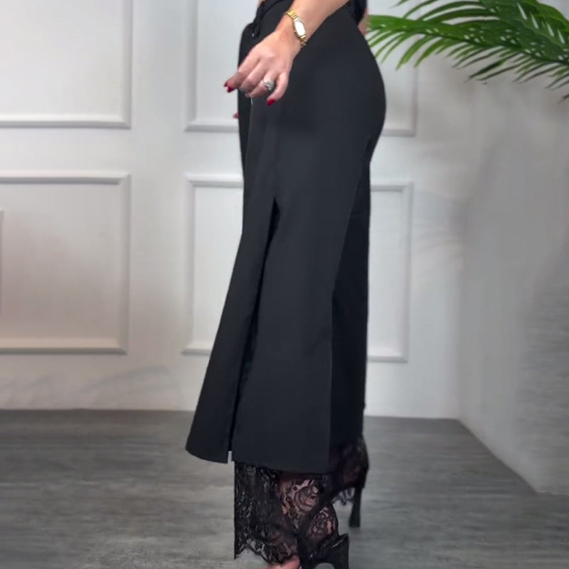 💋🎉Pantalon large sexy pour femmes avec doublure en dentelle