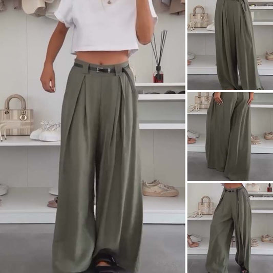 🎁Vente rapide 49% RÉDUCTION🔥Pantalon léger à volants et jambes larges pour femme