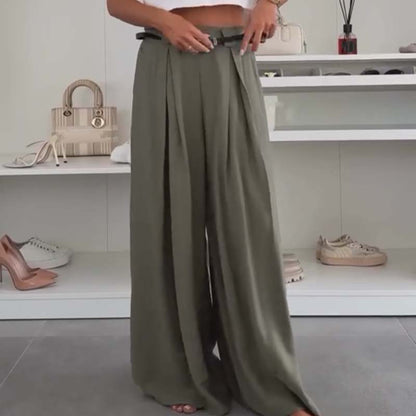 🎁Vente rapide 49% RÉDUCTION🔥Pantalon léger à volants et jambes larges pour femme