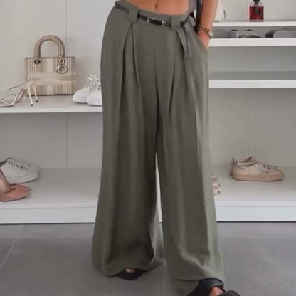 🎁Vente rapide 49% RÉDUCTION🔥Pantalon léger à volants et jambes larges pour femme