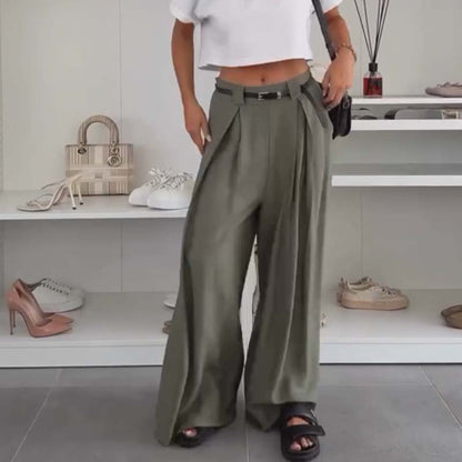 🎁Vente rapide 49% RÉDUCTION🔥Pantalon léger à volants et jambes larges pour femme