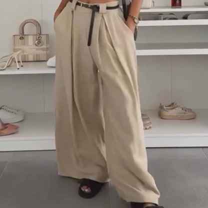 🎁Vente rapide 49% RÉDUCTION🔥Pantalon léger à volants et jambes larges pour femme