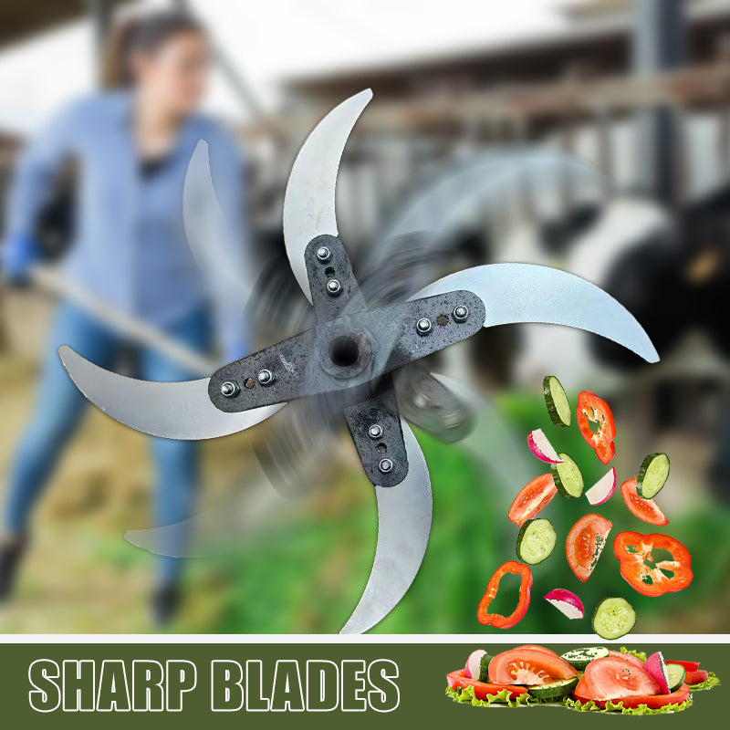 📢📢50 % de réduction !! ⏰🔪 Lame de coupe 4 lames pour déchiqueteuse d’herbe – Diamètre ajustable (25-26 cm), acier anti-rouille, installation universelle ! 🌿🚜