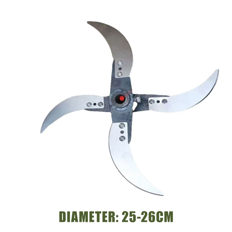 📢📢50 % de réduction !! ⏰🔪 Lame de coupe 4 lames pour déchiqueteuse d’herbe – Diamètre ajustable (25-26 cm), acier anti-rouille, installation universelle ! 🌿🚜