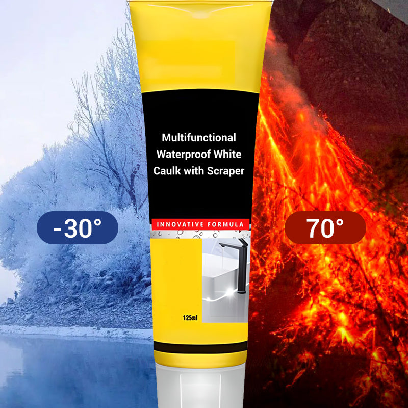 Caulk blanc multifonctionnel imperméable avec grattoir