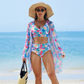 🔥 Vente à chaud 🔥Maillot de bain 3 pièces imprimé multicolore pour femme