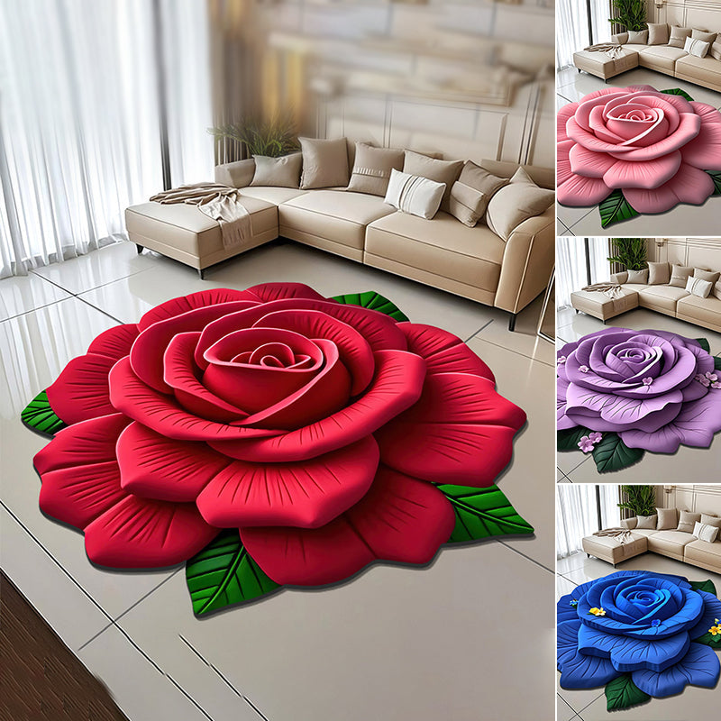 🏠Nouveaux produits 2025🔥Tapis de sol Floral Plush & Diatomaceous Earth