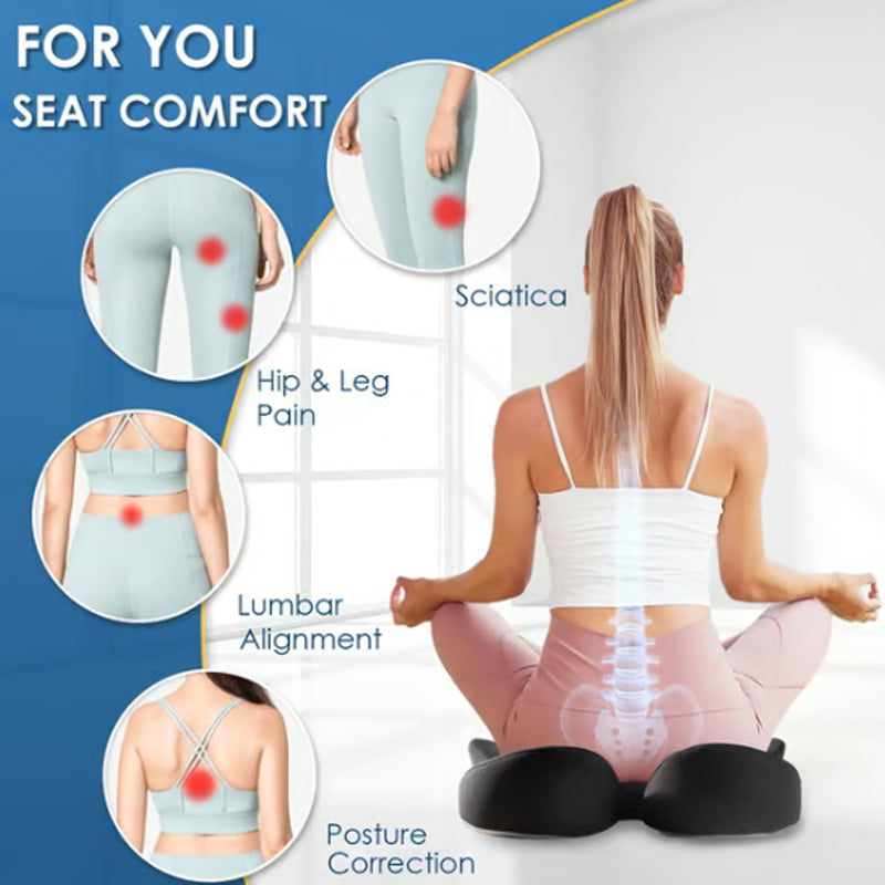 🔥💺Le coussin de siège en mousse à mémoire de forme le plus confortable de 2025 - Soulage les douleurs du dos et du coccyx !