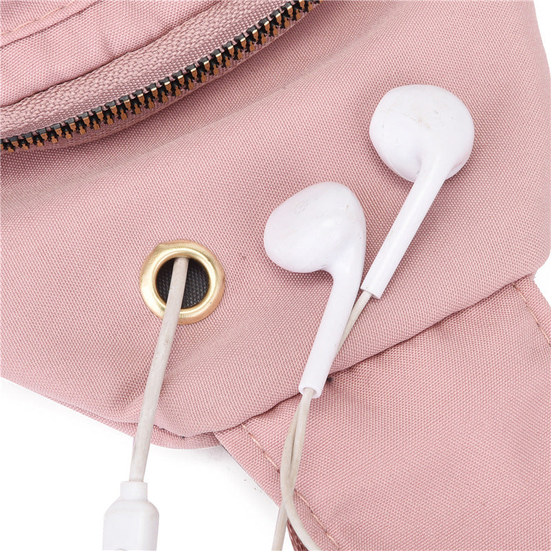 🔥 40 % DE RÉDUCTION ! 🛍️🎒Poche poitrine métal légère – Pratique avec passage pour câble 🎒🎀