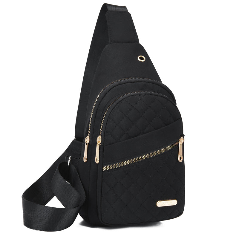 🔥 40 % DE RÉDUCTION ! 🛍️🎒Poche poitrine métal légère – Pratique avec passage pour câble 🎒🎀