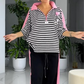 🌴60 % de réduction💗Top et pantalon tendance à rayures pour femmes (ensemble 2 pièces)