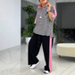 🌴60 % de réduction💗Top et pantalon tendance à rayures pour femmes (ensemble 2 pièces)