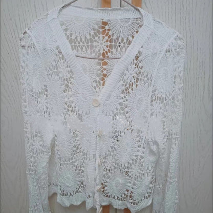 Veste pour femmes à manches longues et col en V