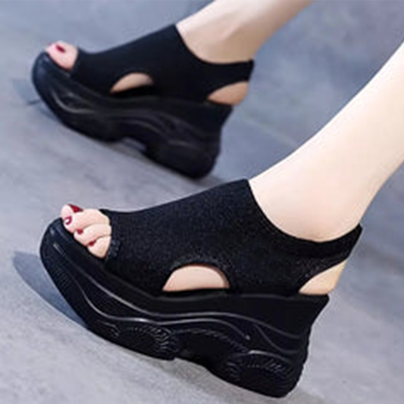 📢📢62 % DE RÉDUCTION !!!⏰Sandales compensées à bout ouvert pour femmes 👡