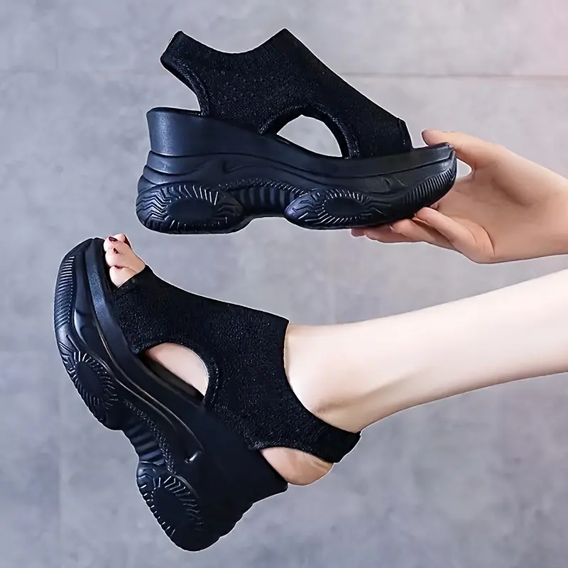 📢📢62 % DE RÉDUCTION !!!⏰Sandales compensées à bout ouvert pour femmes 👡
