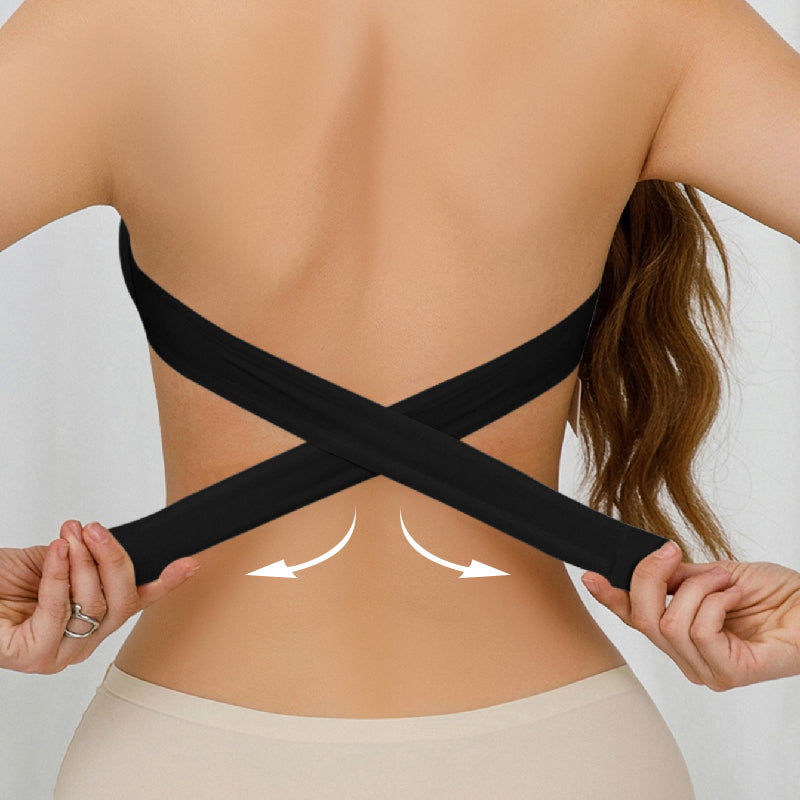 Bon pour seulement la moitié du prix !🎀♀️  Soutien-gorge sans bretelles sans fil pour femmes avec fermeture latérale