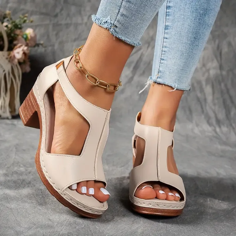 🔥Soldes exceptionnels - Économisez 49 %🔥Sandales à talons hauts pour femmes-Arch Support Sandales pour femmes
