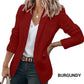 🎁OFFRE LIMITÉE : 49 % DE RÉDUCTION💕Veste unie élégante et souple, avec boutons et ouverture sur le devant