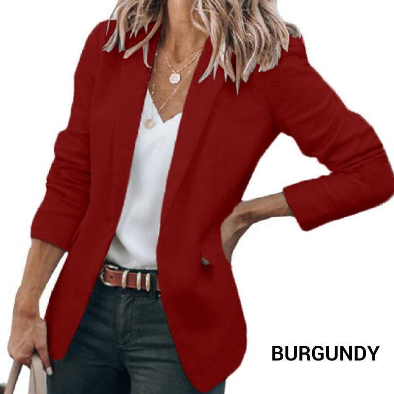 🎁OFFRE LIMITÉE : 49 % DE RÉDUCTION💕Veste unie élégante et souple, avec boutons et ouverture sur le devant
