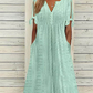 Robe élégante à col en V et découpe pour femme