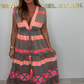 ✨2025 Meilleures ventes💖Robe sans manches à col en V pour femmes, motif vintage à rayures